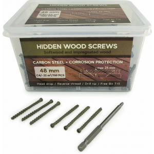 Саморезы Hidden Wood Screws C4 48 мм, 700шт.